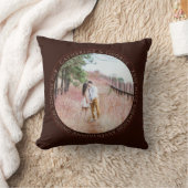 8e Dark Bronze Custom Photo Wedding Jubileum Kussen (Deken)