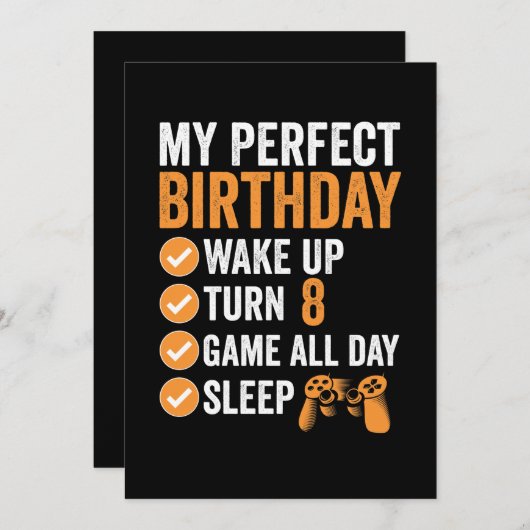 8e draai 8 Mijn perfecte thuisgame Kaart (Voorkant / Achterkant)