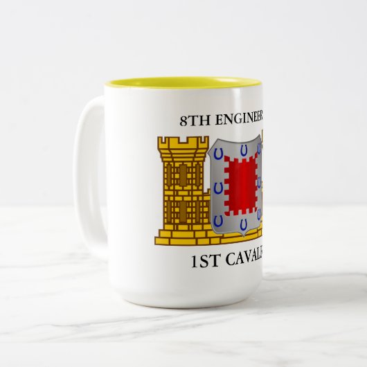 8E ENGINEER BATTALION 1STE CAVALRY TWEEKLEURIGE KOFFIEMOK (Voorkant links)