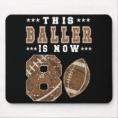 8e geboorte Football jongen acht jaar oud Football Muismat (Voorkant)