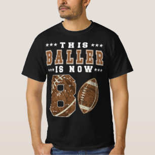 8e geboorte Football jongen acht jaar oud Football T-shirt