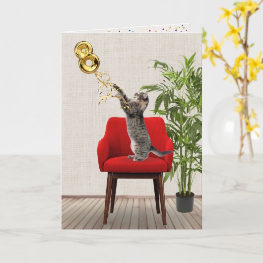 8e geboorteballon met tabletkern kaart (Gele Bloem)