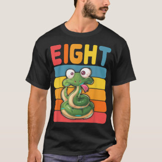 8e  geboortedag Snake Lover Pet Reptile 8 Yea T-shirt