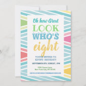 8e Gezegde van de uitnodiging op de verjaardag (Voorkant)