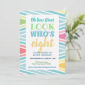 8e Gezegde van de uitnodiging op de verjaardag (Staand voorkant)