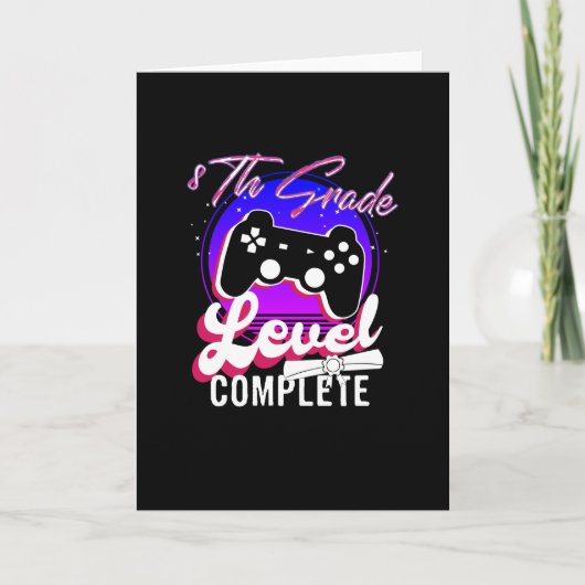 8e graad Afstuderen Gamer Afstuderen Kaart (Voorkant)