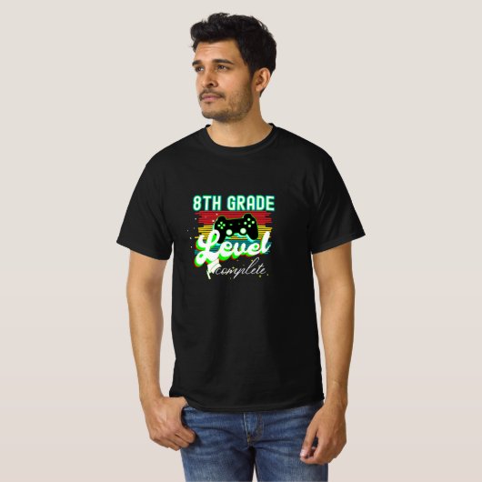 8e graad Afstuderen Gamer Afstuderen T-shirt (Voorkant volledig)