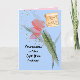 8e Graad Afstuderen Kaart met Tulp