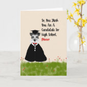 8e graad Afstuderen Kaart zuster met hond (Gele Bloem)