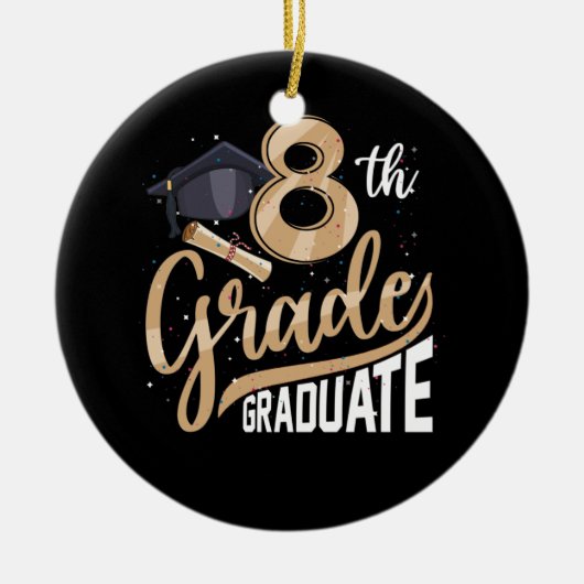 8e graad Afstuderen Klasse 2022 Hoger Afstuderen Keramisch Ornament (Voorkant)