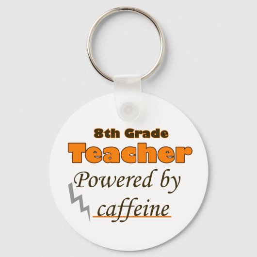 8e graad leraar met cafeïne sleutelhanger (Voorkant)