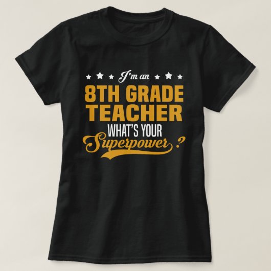 8e graad leraar t-shirt (Design voorkant)