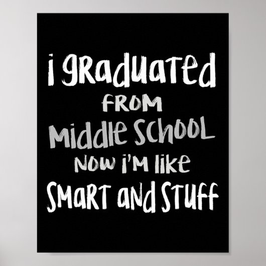 8e Graad Middelbare School Afstuderen Shirt-junior Poster (Voorkant)