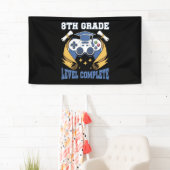 8e Graad Niveau Complete Gaming Gamer Afstuderen Spandoek (Insitu)