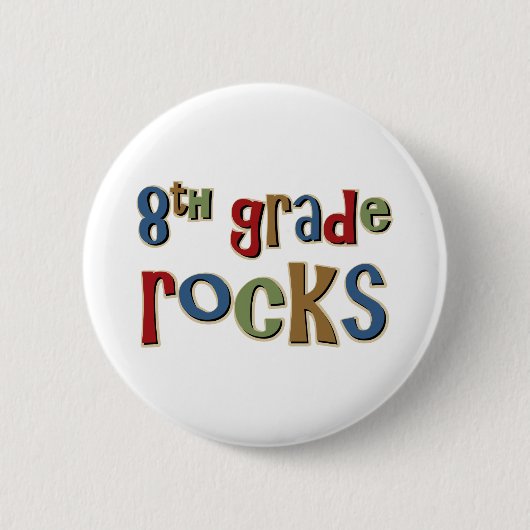 8e graad Rocks achtste Ronde Button 5,7 Cm (Voorkant)
