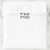 8e graad Rocks achtste Ronde Sticker (Tas)