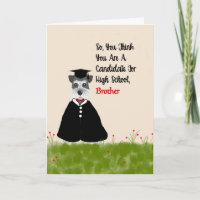 8e graads Afstuderen Kaart voor broer en hond