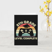 8e Grade Level Complete Afstuderen Gift voor Gamer Kaart (Gele Bloem)