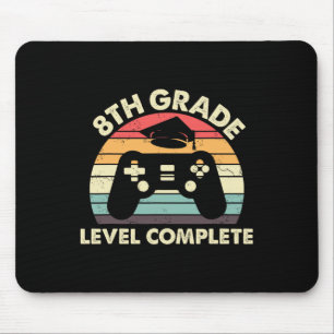 8e Grade Level Complete Afstuderen Gift voor Gamer Muismat
