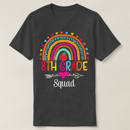 8e Grade Squad Team Teacher Student Laatste dag va T-shirt (Design voorkant)