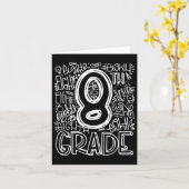 8e Grade Typografie Team achtste graad terug naar Kaart (Gele Bloem)