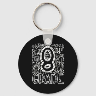 8e Grade Typografie Team achtste graad terug naar Sleutelhanger