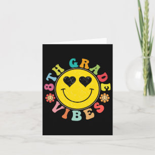 8e Grade Vibes Happy Face Smile Gift Terug naar sc Kaart