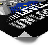 8e Gradenniveau niet-vergrendelde videogame Terug  Poster (Hoek)