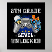 8e Gradenniveau niet-vergrendelde videogame Terug  Poster (Voorkant)