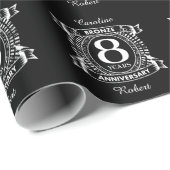 8e huwelijksdag brons cadeaupapier (Rol Hoek)