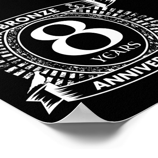 8e huwelijksdag brons poster (Hoek)