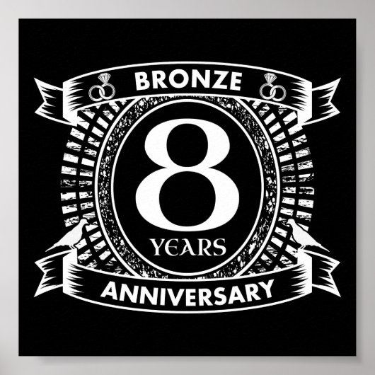 8e huwelijksdag brons poster (Voorkant)