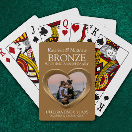 8e huwelijksdag bronze foto pokerkaarten