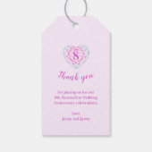 8e huwelijksverjaardag hart cadeau labels cadeaulabel (Achterkant)