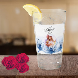 8e huwelijksverjaardag Romantische bloemige aanden Glas