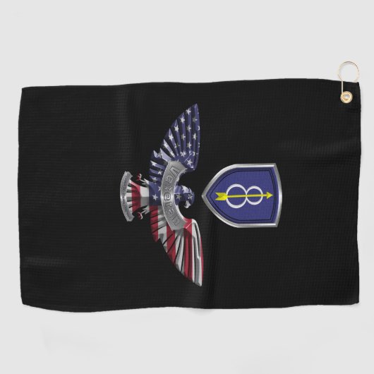 8e infanteriedivisie "Pathfinder" Eagle Golfhanddoek (Horizontaal)