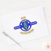 8E INFANTERIEDIVISIE "PATHFINDER" OVALE STICKER (Envelop)