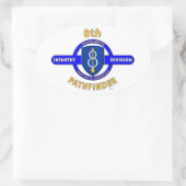8E INFANTERIEDIVISIE "PATHFINDER" OVALE STICKER (Tas)