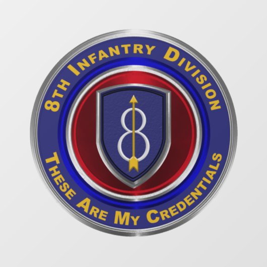 8e infanteriedivisie raamsticker (Vel)