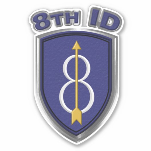 8E Infanteriedivisie Sticker (Voorkant)
