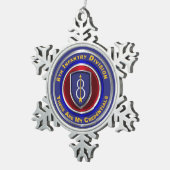 8e infanteriedivisie tin sneeuwvlok ornament (Rechts)