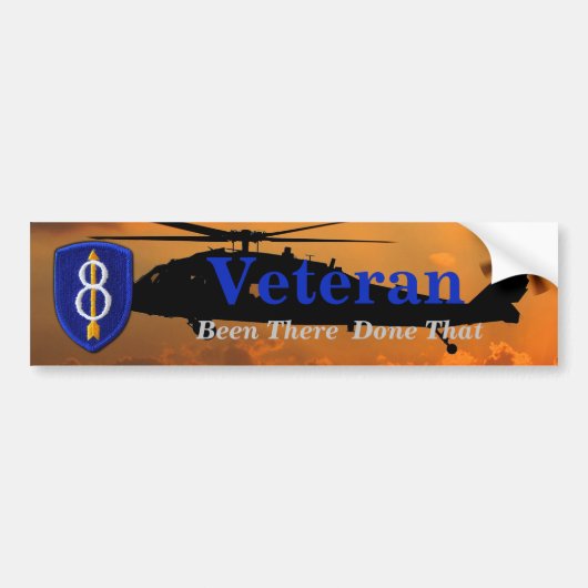 8e infanteriedragers veteranen lrrp bumpersticker (Voorkant)