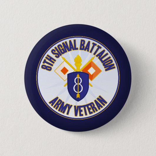 8e Infanteriesignaal Bn Speciale Req Ronde Button 5,7 Cm (Voorkant)