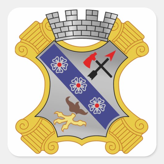 8e infanteriestelsel - DUI Vierkante Sticker (Voorkant)