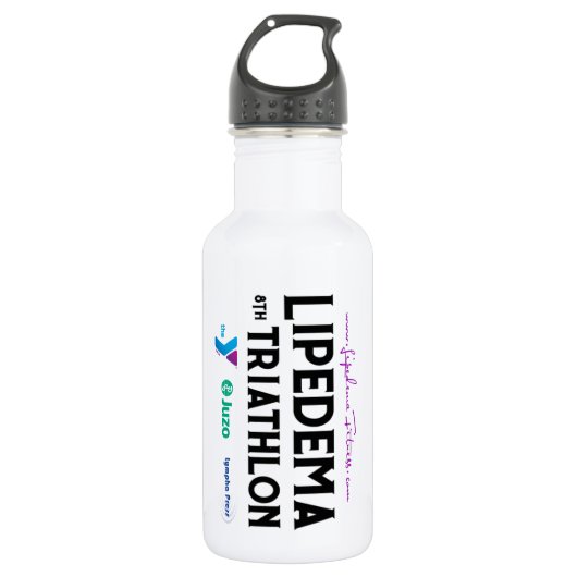 8e jaarlijkse Lipedema Triathlon waterflacon Waterfles (Voorkant)