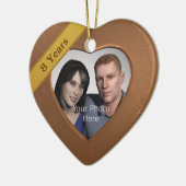 8e Jubileum Bronze Effect: Foto toevoegen Keramisch Ornament (Links)