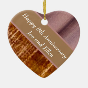 8e Jubileum, Bronze en aardewerk Keramisch Ornament