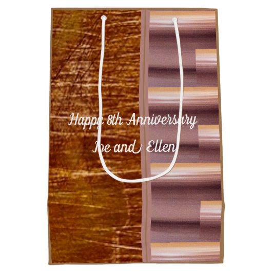 8e Jubileum, Bronze en aardewerk Medium Cadeauzakje (Achterkant)