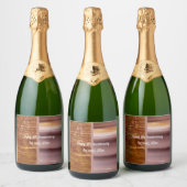 8e Jubileum, Bronze en aardewerk Sparkling Wijnetiket (Flessen)