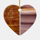 8e Jubileum, Bronze en Pottery Heart Keepomwille Keramisch Ornament (Achterkant)